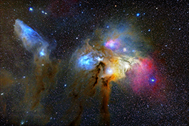 Blue Horsehead and Rho Ophiuchus Nebulae